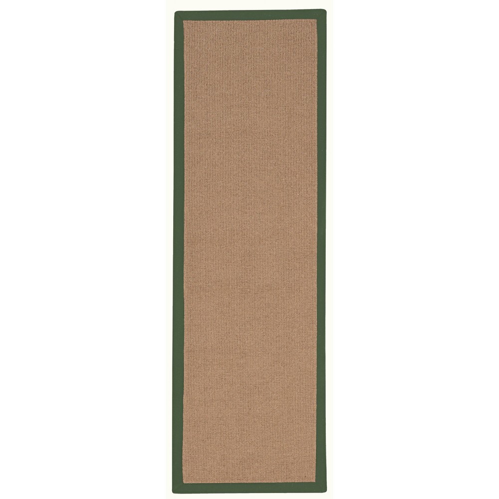 2'6inx8' Runner Athena Cork Wool Green - Linon