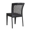 Set of 2 Stackable Outdoor Dining Chairs with PE Rattan & Steel Frame,All-Weather Garden Patio Seating with Curved Back-The Pop Home - 4 of 4