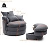 NicBex Corduroy Oversized Swivel Accent Chair,Upholstered Swivel Living Room Chairs with Ottoman and 4 Pillows,Accent Chairs for Living Room - 3 of 4