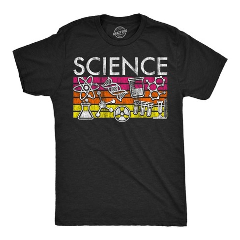 Mens Science Stripes Funny T Shirts Awesome Scientific Graphic Tee For Men Crazy Dog Men s T Shirt Black 5xl Target