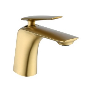 ChicFurnit Bathroom Sink Faucet Single Handle Faucet with Pop Up Drain and Water Supply Hose for Trendy Bathrooms, Gold, 11.5"*8.9"*3" - 1 of 4