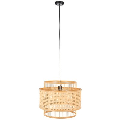 Triela Artisanal Woven Rattan 20" LED Pendant Light