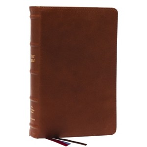 Nkjv, End-Of-Verse Reference Bible, Personal Size Large Print, Premium Goatskin Leather, Brown, Premier Collection, Red Letter, Thumb Indexed, - 1 of 1