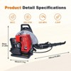 66CC 4.0HP Gas Backpack Leaf Blower, 880 CFM 320 MPH High-Power 2-Stroke Blower with, Variable Speed & Cruise Control - 2 of 4