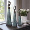Decorative Metal Flower Vases with Removable Lid - Unique Home Decor for Bedroom, Office Decor, or Table Decor - Set of 3,  23", Green - 4 of 4