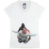 Seven Times Six Star Wars Womens' Darth Vader Does The Dumbo Ride V-Neck Graphic T-Shirt White - 4 of 4