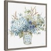 Amanti Art Bohemian Blue 02B (Floral Vase) by Lisa Audit Canvas Wall Art Print Framed 16 x 16-in. - 3 of 4