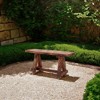 Royal Hampton Wooden Garden Patio Bench With Retro Etching - 2 of 4