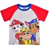 Nickelodeon Boy's 2-Piece Paw Patrol Graphic Raglan Shirt and Jogger Pant Set with Chase, Marshall and Rubble Character Prints for Toddlers - 3 of 4