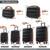 Kumasinova 6Pcs ABS Hardshell Luggage Set,Expandable Travel Suitcase with Lock,12/14/16/20/24/28" Carry-On&Checked Spinner Suitcase Combo - 2 of 4