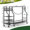 MOEPISY Golf Bag Storage Rack for Garage with Wheels, Organizer for Golf Bag and Equipment Accessories - 2 of 4