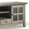 60" Wood TV Media Stand with Cord Management, Tempered Glass Doors and Bottom Drawers for Living Room and Bedroom - 4 of 4