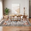 Washable Rug Vintage Boho Low Pile Non-Slip Foldable Ultra-Thin Carpet for Living Room Bedroom Guest Room Office - 2 of 4