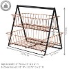 Sunnydaze Indoor Rectangle Iron 2-Tier Decorative Storage Basket for Kitchen Countertop - Copper - 3 of 4
