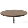 Carolina Living Mila Pedestal Base Dining Table Brown/Black: Mango Wood Top, Iron Frame, 30" Width - 4 of 4