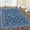 Washable Modern Area Rug, Rubber Backing Low Pile Foldable Carpet for Bedroom, Living Room, Study - 2 of 4