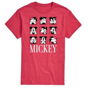 Men's - Disney - Mickey Expression Grid Short Sleeve Graphic T-Shirt - 1 of 4