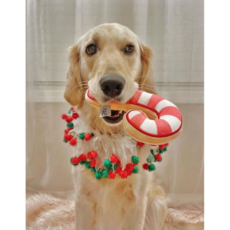 Midlee Christmas Pom Pom Decorative Dog Collar, 3 of 6