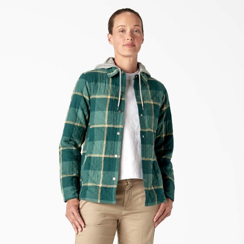 Dickies Women’s Flannel Hooded Shirt Jacket - image 1 of 1