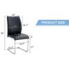 NicBex Luxury Arch Dining Chairs, Faux Leather High Resilience with Silver Metal Legs, Side Chairs for Kitchen Office - 4 of 4
