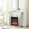 Coolbibila 41"H Dome Door Acrylic Mirror Fireplace Cabinet,TV Fireplace Cabinet,Bedroom Home Office Freestanding Fireplace Mantelpiece - 2 of 4
