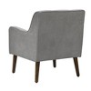 Woven Fabric Armchair with Tufted Back, Removable Seat Cushion and Wooden Legs for Living Room - 4 of 4