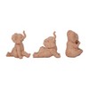 Sagebrook Home Set of 3 Yoga Elephant Figurines - Classic Polyresin Sculpture of Yoga Posed Eleplants - Home, Office, Yoga - 3 of 4