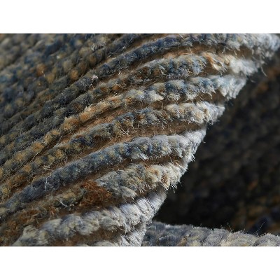 Hand-Knotted Beige Wool and Cotton Rectangular Rug 4' x 6'