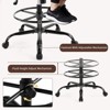 Karl Home | PU Tall Office Chair Drafting Chair With Adjustable Footrest Ring - 3 of 4