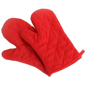 Deco Chef Pair of Red Heat Resistant Oven Mitt - RDMITT - 1 of 1