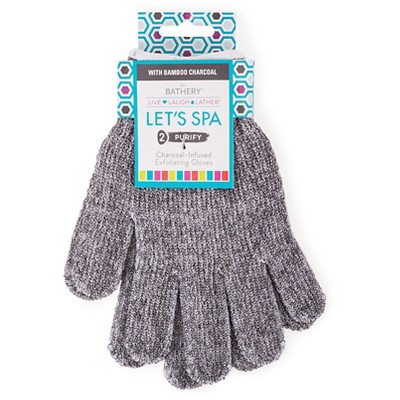 The Bathery Charcoal Infused Exfoliating Gloves