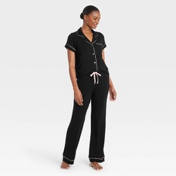 Women's Long Sleeve Pajama Set - White Mark : Target