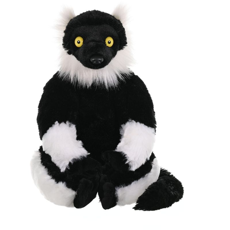 Wild Republic Cuddlekins Black & White Ruffed Lemur Stuffed Animal, 12 Inches, 2 of 6