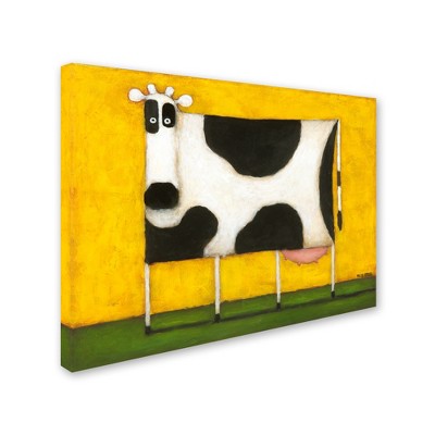 Trademark Fine Art -Daniel Patrick Kessler 'Yellow Cow' Canvas Art
