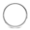 Black Bow Jewelry 6mm 14K White Gold Brushed Flat Ridged Edge Comfort Fit Band - 2 of 4