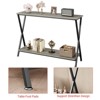 Sofa Tables Narrow Long Behind Couch Table, 2-Tier Industrial Entryway Table, Living Room Console Table, Metal Shelf, for Living Room, Foyer, Hallway - 4 of 4