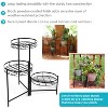 Sunnydaze Iron Metal 3-Tiered Decorative Flower Plant Pot Holder Stand Display - Black - 2pk - 2 of 4