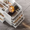 FUFU&GAGA White Kitchen Island with Tempered Glass Top, Multifunctional Storage with 14 Drawers Cabinet,Prep Station - 4 of 4