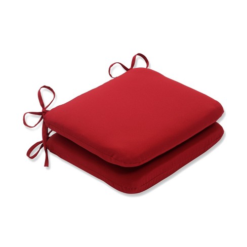 2-Piece Outdoor Seat Pad/Dining/Bistro Chair Cushion Set - Red - image 1 of 2