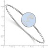 Black Bow Jewelry Sterling Silver Delta Delta Delta Greek Life Bangle Bracelet 7 Inch - 2 of 3