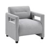 PAGED Boucle Accent Chairs,Arm Chair with Plywood Frame,Comfy Chairs for Living Room,Bedroom - 3 of 4
