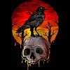 Men's Design By Humans RAVEN & SKULL By akhyarisme T-Shirt - 2 of 4