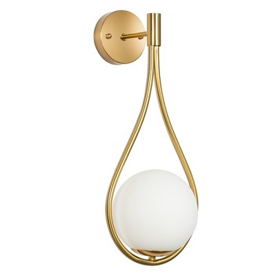 YANSUN 15.75 in. 1-Light Gold Simple Wall Sconce
