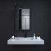 HBEZON Medicine Cabinet with Mirrors, Recess/Wall Mount Bathroom Cabinet, Adjustable Shelves, Soft-Close Hinge, Rectangular, Aluminum - 2 of 4