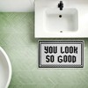 Stupell Industries Baby Pink You Look So Good Printed Plush Bathroom Floor Mat, design by Lettered and Lined - 3 of 4
