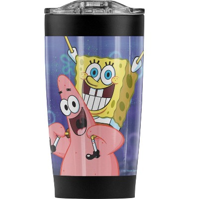 Spongebob Spongebob And Patrick Cropped Steel Tumbler 20oz Coffee Travel Mug