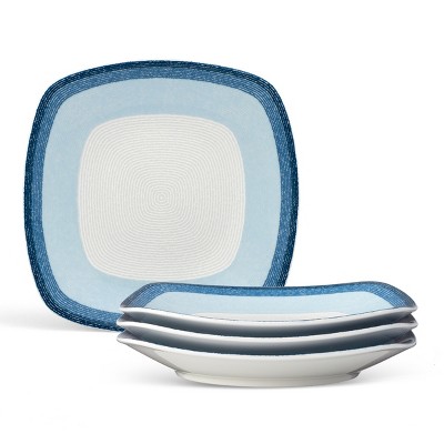 Noritake Colorscapes Layers Set of 4 Square Salad/Dessert Plates