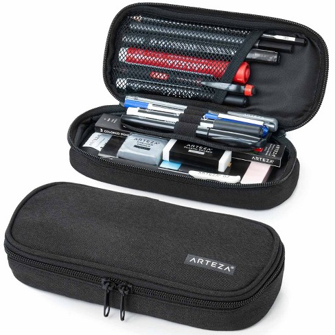 Enday Big Capacity Pencil Case, 3 Compartments Pencil Bags With Zipper,  Blue : Target