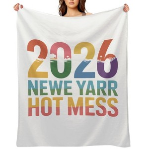 FIONECA Warm Flannel Blanket - Festive Decoration Design, 2030 New Year Gift, Cozy For Bed, Christmas Holiday Essential - 60"¡Á80" - 1 of 1