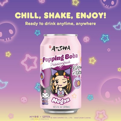 A-Sha Kuromi x Katseye RTD Popping Boba Passionfruit - 10.5 fl oz